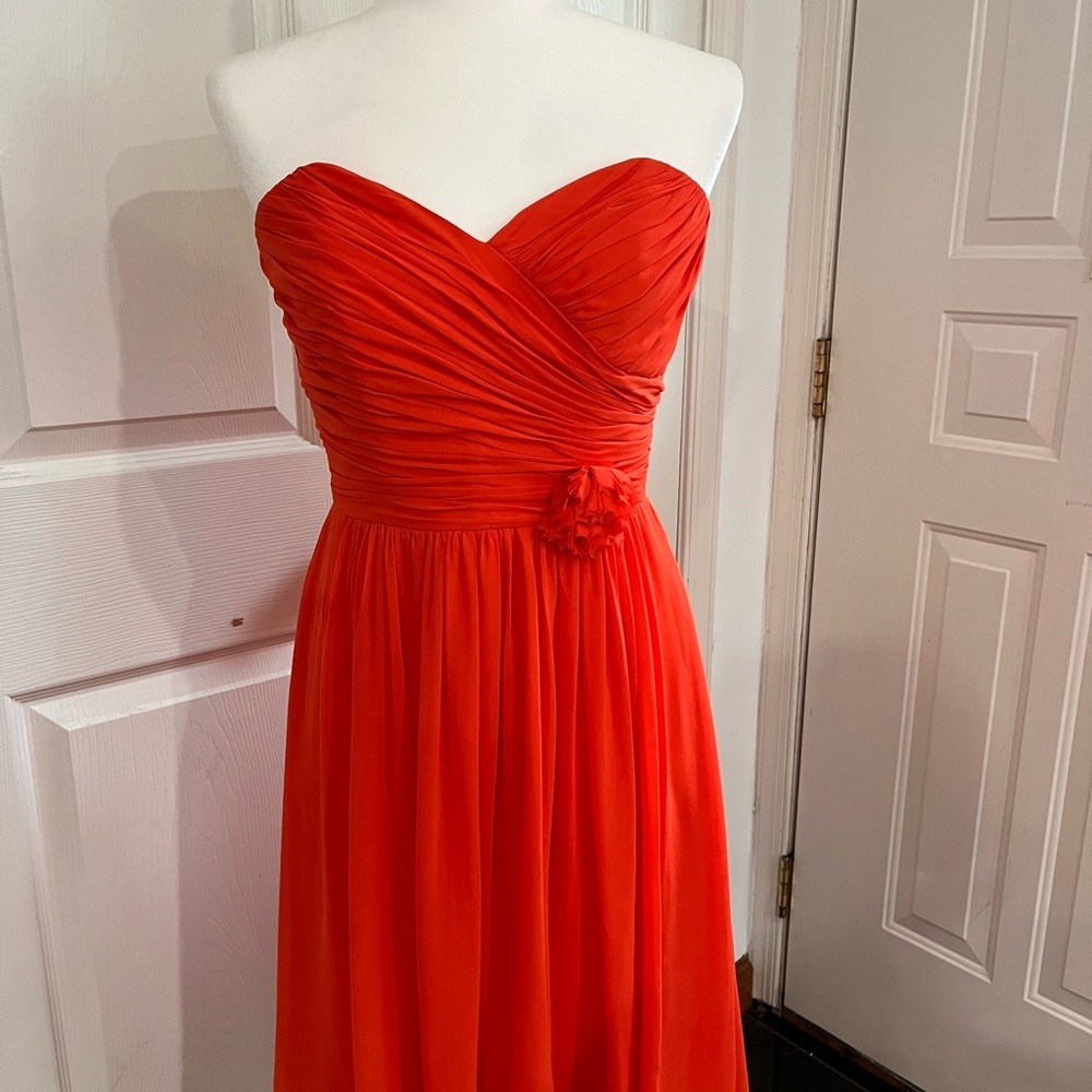 After Six Strapless Orange Dress size 4 - Picture 2 of 9